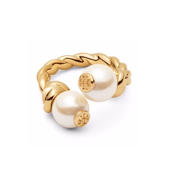 Tory Burch • Rope Logo Bead Ring - Picture 2 of 5